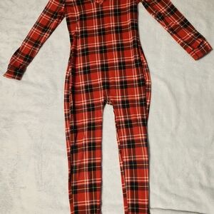 Shosho Red and Black Pajama Set Classic Plaid Comfort